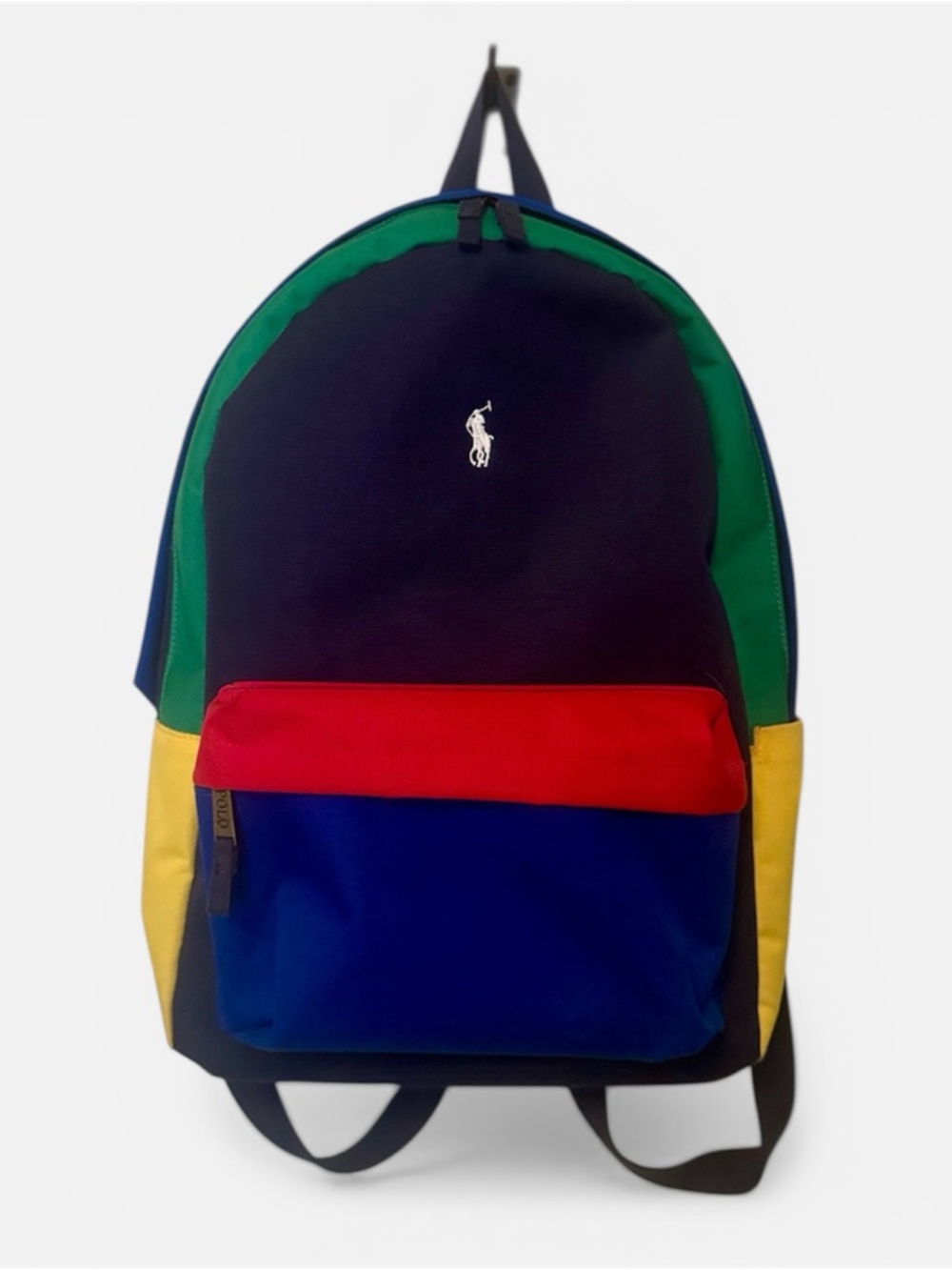 Polo Ralph Lauren Colorblock Multi-Color Backpack Bag Preppy 9AR151-E69